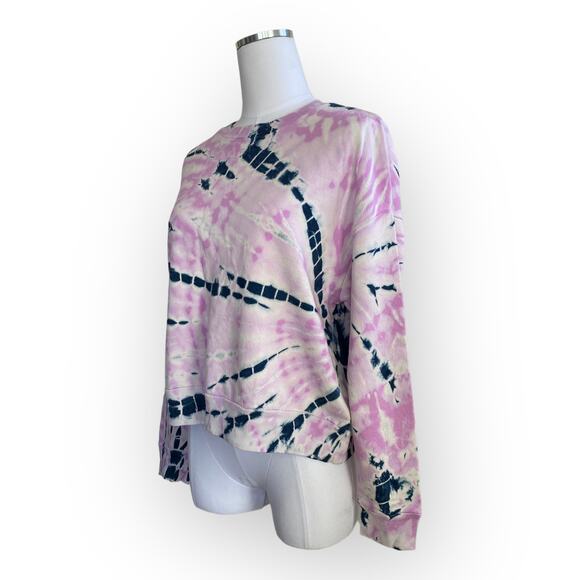 MONROW Bamboo Burst Tie Dye Boxy Sweatshirt - Picture 8 of 13